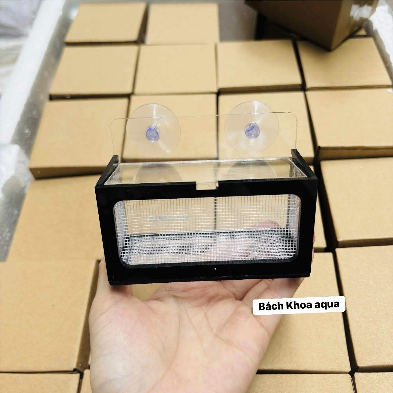 Box lưới - Mica đựng trùn chỉ trùng huyết cho cá cảnh